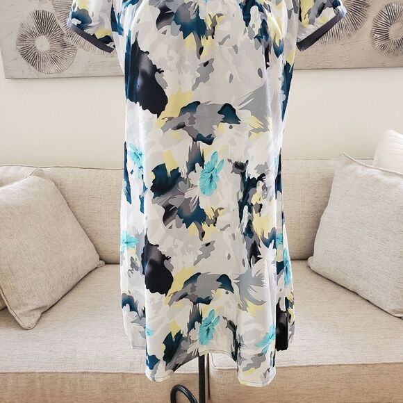 Vertigo Paris Evening Floral Scoop Neck Print Mini Dress Size Sm - Picture 5 of 13